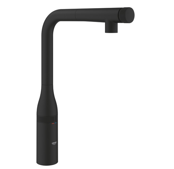 Смеситель для кухни Grohe Essence SmartControl с выдвижной лейкой фантомный черный 31928KF0
