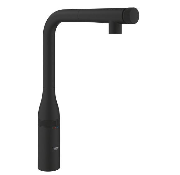 Смеситель для кухни Grohe Essence SmartControl с выдвижной лейкой фантомный черный 31928KF0