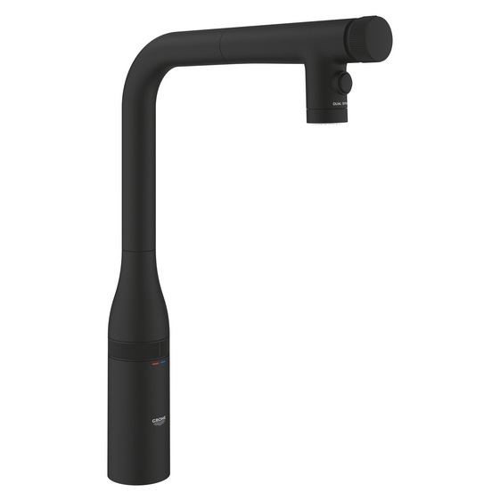 Смеситель для кухни Grohe Essence SmartControl с выдвижной лейкой фантомный черный 31892KF0