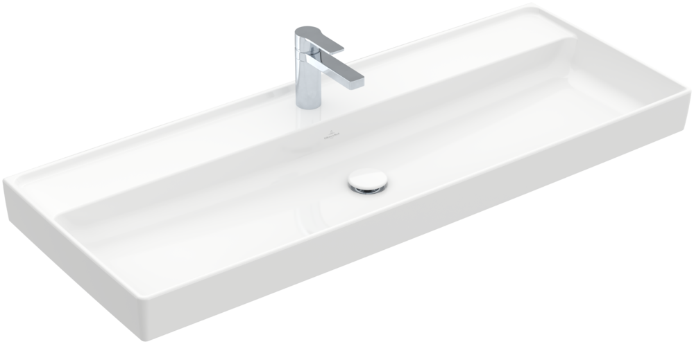 Раковина для ванной Villeroy & Boch Collaro 120x47 см без перелива камень белый CeramicPlus 4A33C2RW