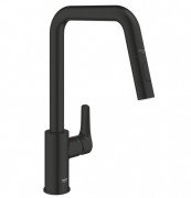 Смеситель для кухни Grohe Eurosmart однорычажный с выдвижной лейкой черный матовый 306192430