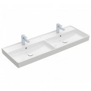 Раковина для ванной Villeroy & Boch Collaro 130x47 см двойная с переливом альпийский белый TitanCeram 4A34D401