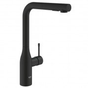 Змішувач для кухні Grohe Essence одноважільний з висувною лійкою фантомний чорний 30504KF0