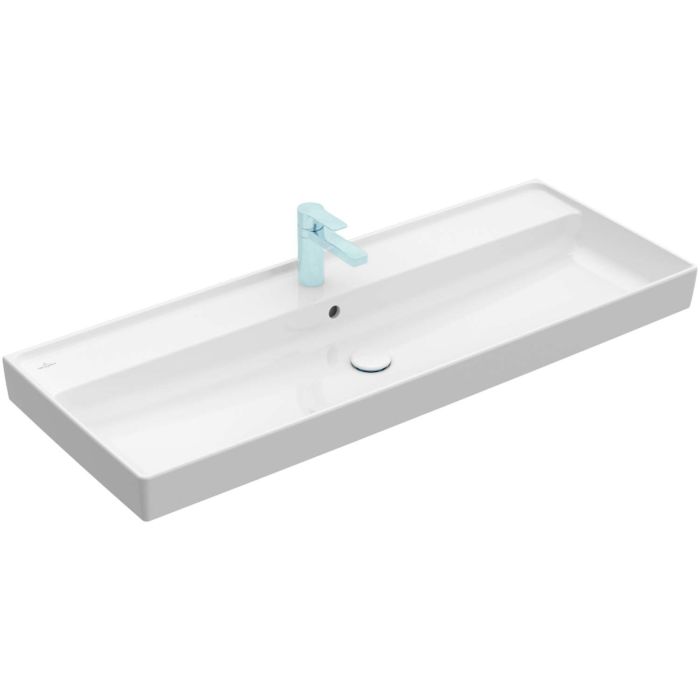 Раковина для ванної кімнати Villeroy & Boch Collaro 120x47 см з переливом камінь білий CeramicPlus 4A33C5RW