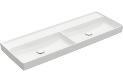 Раковина для ванної кімнати Villeroy & Boch Collaro 130x47 см подвійна камінь білий CeramicPlus 4A34D2RW