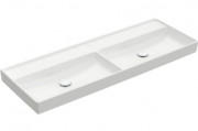 Раковина для ванной комнаты Villeroy & Boch Collaro 130x47 см двойная камень белый CeramicPlus 4A34D2RW