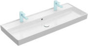 Раковина для ванной Villeroy & Boch Collaro 120x47 см с переливом на 2 смесителя альпийский белый CeramicPlus 4A33C4R1