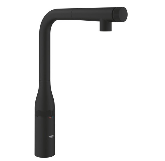 Змішувач для кухні Grohe Essence SmartControl з висувною лійкою фантомний чорний 31928KF0