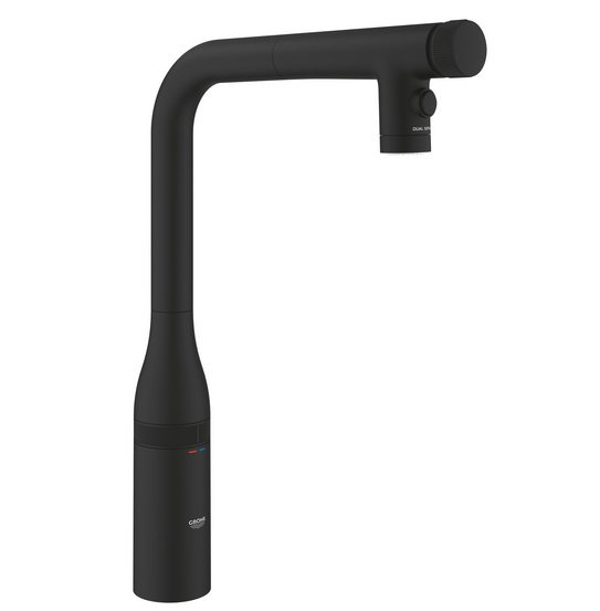 Змішувач для кухні Grohe Essence SmartControl з висувною лійкою фантомний чорний 31892KF0