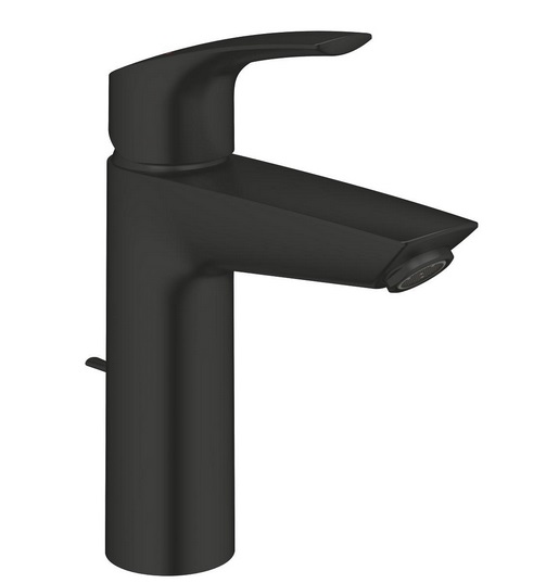 Смеситель для раковины Grohe Eurosmart однорычажный с донным клапаном черный матовый 233222433