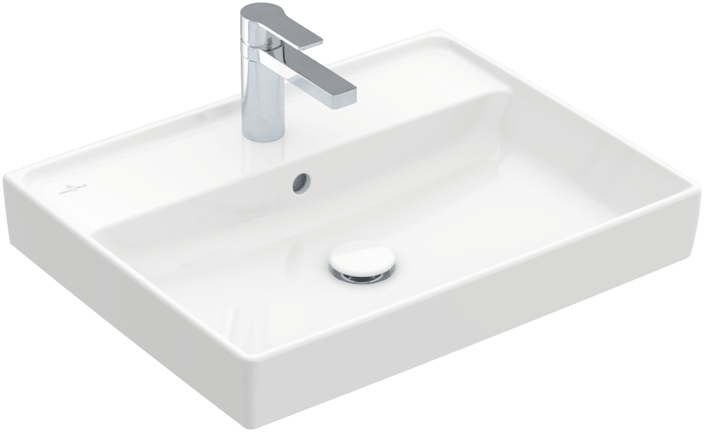 Раковина для ванной Villeroy & Boch Collaro 60x47 см с переливом альпийский белый шлифованный низ CeramicPlus 4A336GR1
