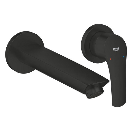 Змішувач для раковини Grohe Eurosmart одноважільний настінний чорний матовий 293382433