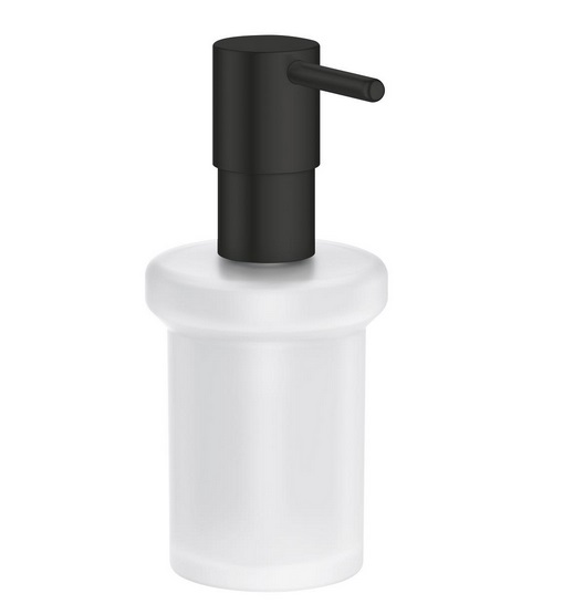 Диспенсер для жидкого мыла Grohe Essentials металл черный матовый/матовое стекло 1024702430