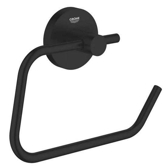 Держатель для туалетной бумаги Grohe Essentials открытый металл черный матовый 1024722430
