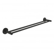 Держатель для полотенец Grohe Essentials двойной 60 см металл черный матовый 1024732430
