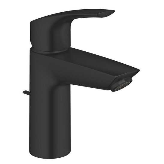 Смеситель для раковины Grohe Eurosmart однорычажный с донным клапаном черный матовый 332652433