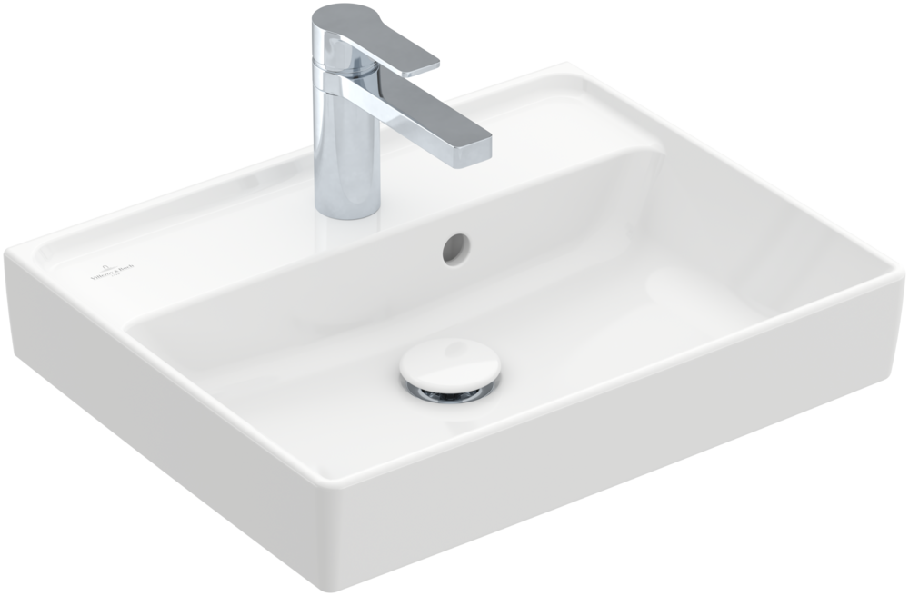 Раковина для ванної Villeroy & Boch Collaro 50x40 см з переливом білий альпійський CeramicPlus 433450R1