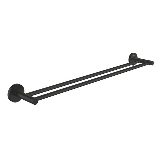 Держатель для полотенец Grohe Essentials двойной 60 см металл черный матовый 1024732430