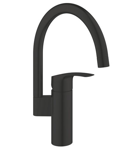 Змішувач для кухні Grohe Eurosmart одноважільний чорний матовий 332022433