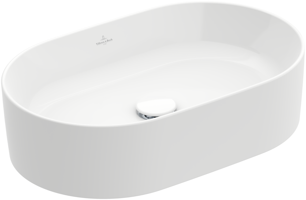 Раковина для ванной Villeroy & Boch Collaro 56x36 см накладная без перелива CeramicPlus альпийский белый 4A1956R1