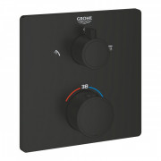 Термостат для душа скрытого монтажа Grohe Grohtherm 2 выхода черный матовый 1022092430