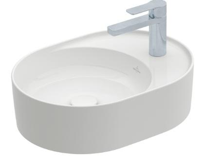 Раковина для ванной Villeroy & Boch Collaro 38х51 см овальная накладная CeramicPlus альпийский белый 4A1551R1