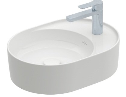 Раковина для ванної Villeroy & Boch Collaro 38х51 см овальна накладна CeramicPlus білий альпійський 4A1551R1