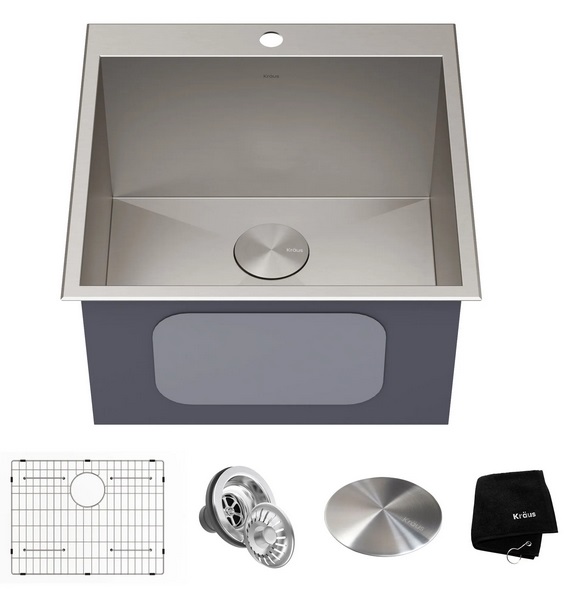 Мойка для кухни Kraus Standart Pro 55,9х55,9 см нержавеющая сталь KHT301-22L