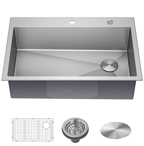 Мойка для кухни Kraus Loften 83,8х55,9 см нержавеющая сталь KHT410-33