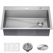 Мойка для кухни Kraus Loften 83,8х55,9 см нержавеющая сталь KHT410-33