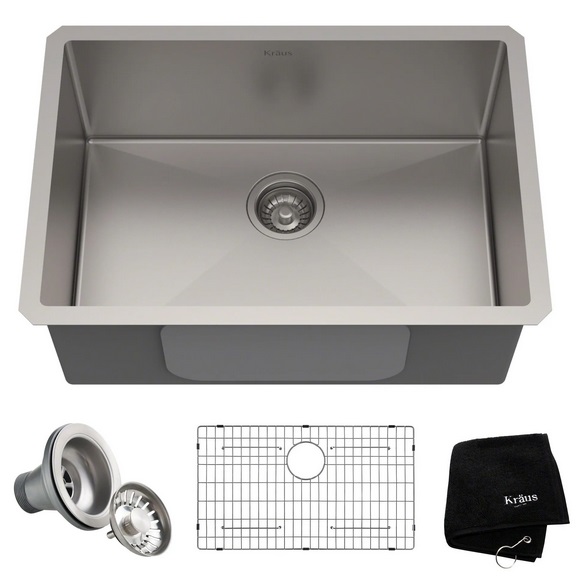Мойка для кухни Kraus Standart Pro под столешницу 66х45,7 см нержавеющая сталь KHU100-26