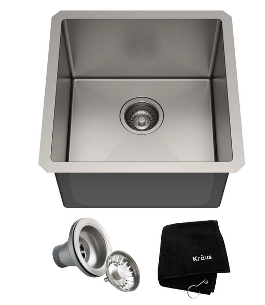Мойка для кухни Kraus Standart Pro под столешницу 43,2х43,2 см нержавеющая сталь KHU101-17