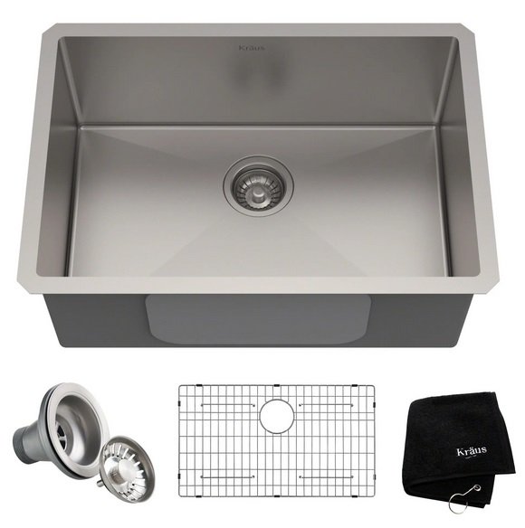 Мойка для кухни Kraus Standart Pro под столешницу 66х45,7 см нержавеющая сталь KHU100-26