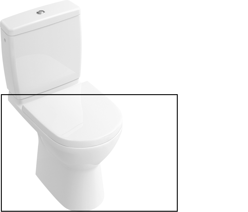 Чаша унитаза-компакта Villeroy & Boch O.novo 36х60,5 см открытый смывной край Compact CeramicPlus альпийский белый 5689R0R1