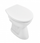 Унитаз напольный Villeroy & Boch O.novo 36х47,5 см открытый смывной край CeramicPlus альпийский белый 7618R0R1