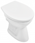 Унитаз напольный Villeroy & Boch O.novo 36х47,5 см открытый смывной край CeramicPlus пергамон 7618R0R3