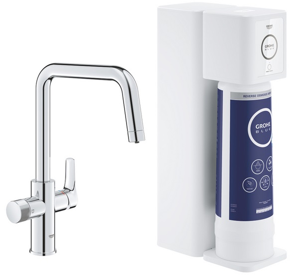 Смеситель для кухни Grohe Blue Pure Eurosmart с фильтром для воды однорычажный хром 30586000
