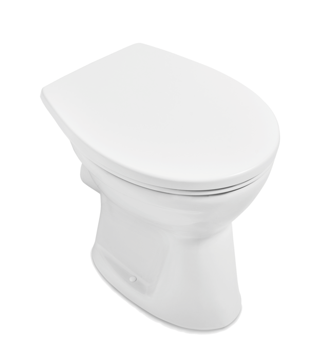 Унитаз напольный Villeroy & Boch O.novo 36х46 см горизонтальный смыв альпийский белый 7619R001