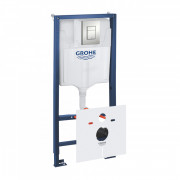 Система інсталяції для унітазу Grohe Rapid Sl 6-в-1 з кнопкою Skate Cosmopolitan матовий хром 39449000