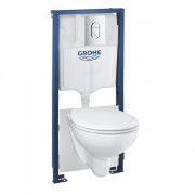 Система инсталляции для унитаза Grohe Rapid Sl с клавишей унитазом и крышкой 36500000