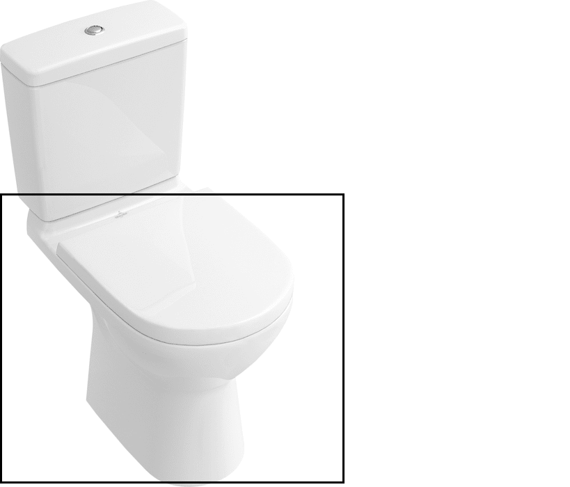 Чаша унітазу-компакту Villeroy & Boch O.novo 36х65 см санітарна кераміка CeramicPlus альпійський білий 566110R1