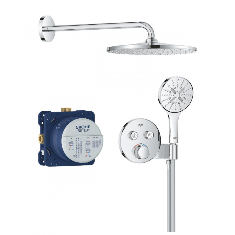 Душева система прихованого монтажу Grohe Grohtherm SmartControl з Rainshower Mono 310 хром 34866000