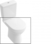 Чаша унитаза-компакта Villeroy & Boch O.novo 36х64,6 см открытый смывной край AntiBac CeramicPlus альпийский белый 5661R0T2