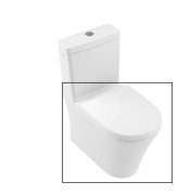 Чаша унитаза-компакта Villeroy & Boch O.novo 37х65 см открытый смывной край альпийский белый 4606R001