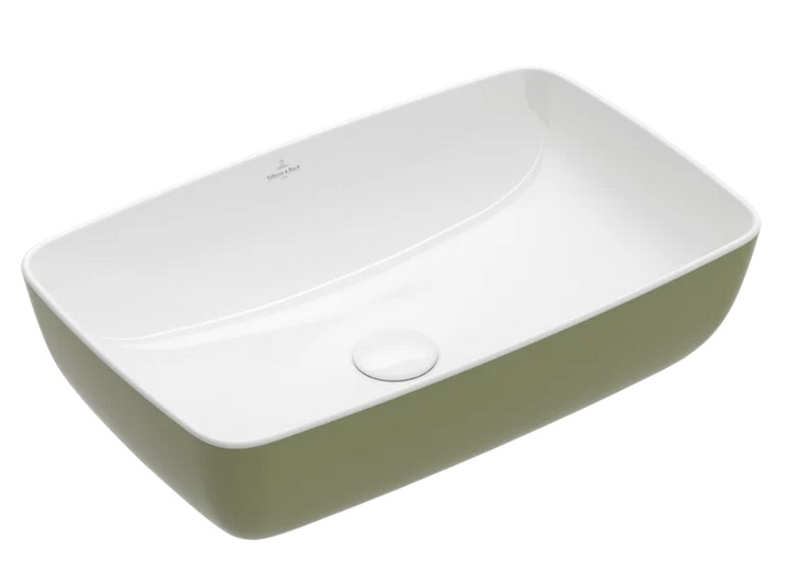 Раковина для ванной Villeroy & Boch Artis 58х38,5 см без перелива TitanCeram sage green (зеленый шалфей) 417258BCS8