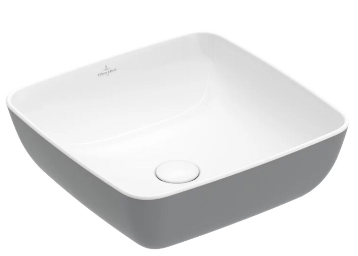 Раковина для ванної Villeroy & Boch Artis 41х41 см без переливу TitanCeram french linen 417841BCT7