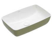 Раковина для ванної Villeroy & Boch Artis 58х38,5 см без переливу TitanCeram sage green (зелена шавлія) 417258BCS8