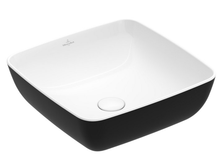 Раковина для ванной Villeroy & Boch Artis 41х41 см без перелива TitanCeram coal black (угольно-черный) 417841BCT8