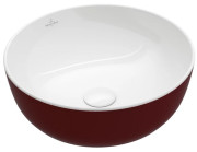 Раковина для ванной Villeroy & Boch Artis ⌀43 см без перелива TitanCeram bordeaux (бордо) 417943BCS9