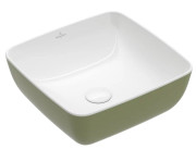 Раковина для ванной Villeroy & Boch Artis 41х41 см без перелива TitanCeram sage green (зеленый шалфей) 417841BCS8